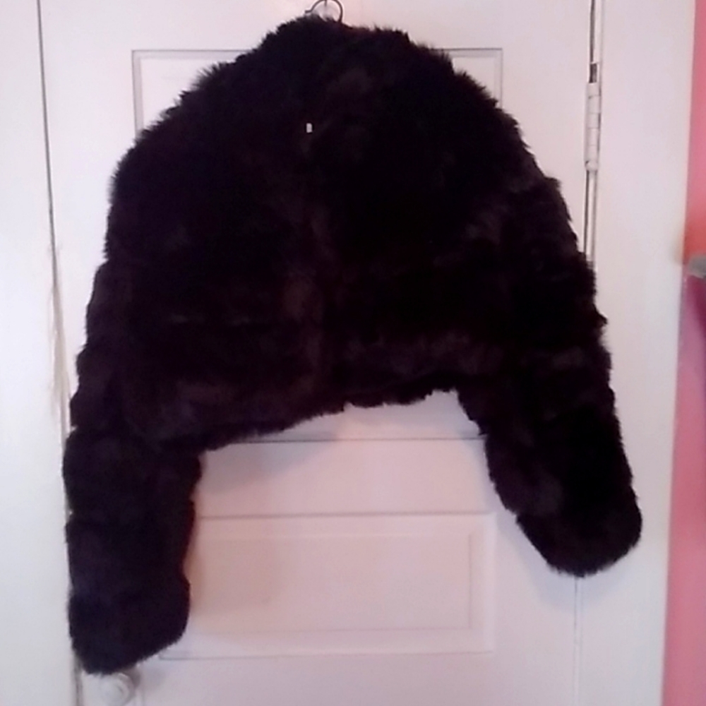 !!!!!BLACK FAUX FUR JACKET NWOT